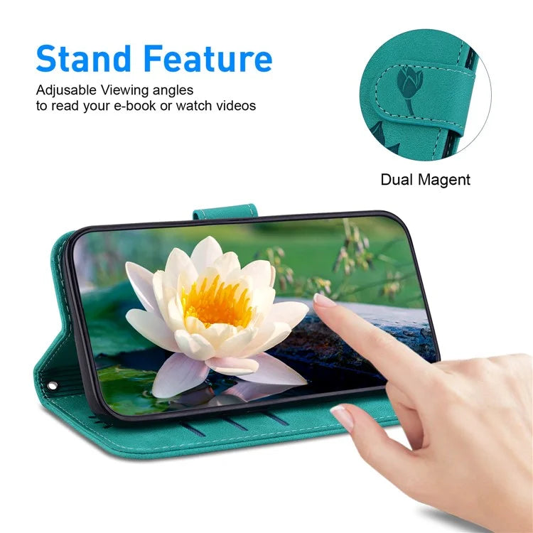 For Xiaomi Redmi Note 13 Pro+ 5G Case Leather Folio Book Stand Phone Cover Lotus Pattern