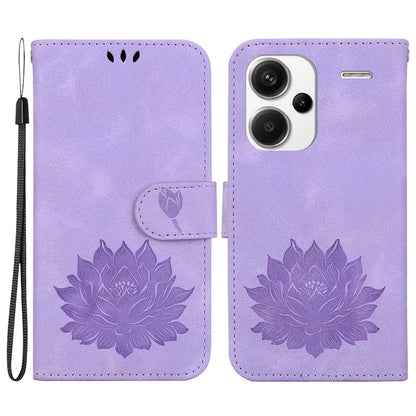 For Xiaomi Redmi Note 13 Pro+ 5G Case Leather Folio Book Stand Phone Cover Lotus Pattern