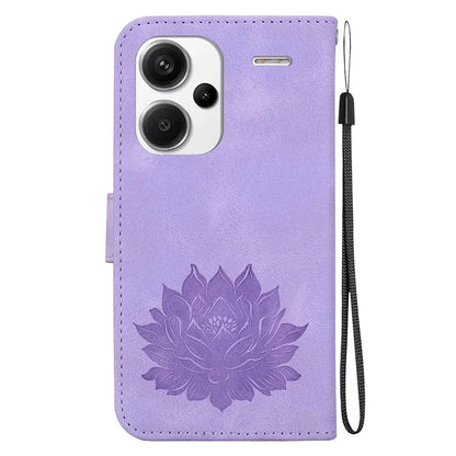 For Xiaomi Redmi Note 13 Pro+ 5G Case Leather Folio Book Stand Phone Cover Lotus Pattern