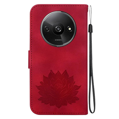 For Xiaomi Redmi A3 / Poco C61 4G Wallet Case Lotus Imprint Leather Phone Cover