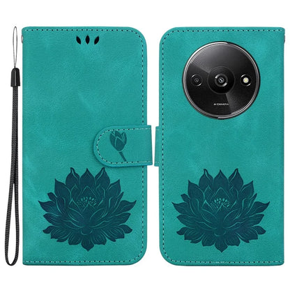 For Xiaomi Redmi A3 / Poco C61 4G Wallet Case Lotus Imprint Leather Phone Cover