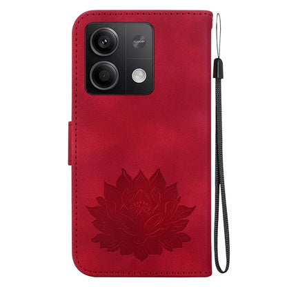 For Xiaomi Redmi Note 13 5G Case Lotus Imprint Leather Wallet Phone Cover