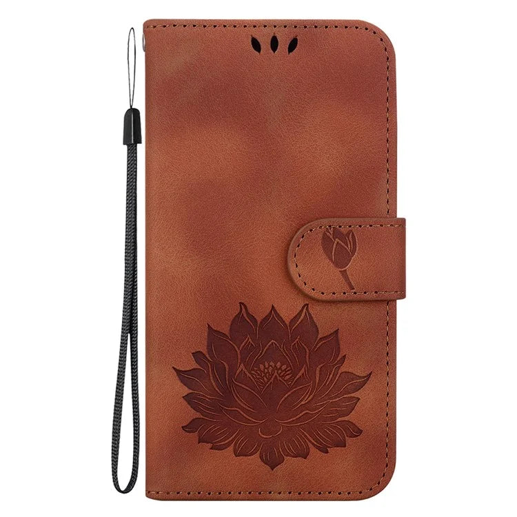 For Xiaomi Redmi Note 13 Pro 5G / Poco X6 5G Case Flip Protective Leather Phone Cover Lotus Imprinted