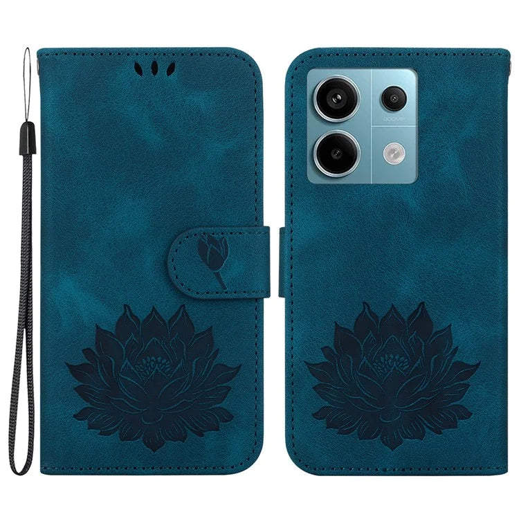 For Xiaomi Redmi Note 13 Pro 5G / Poco X6 5G Case Flip Protective Leather Phone Cover Lotus Imprinted