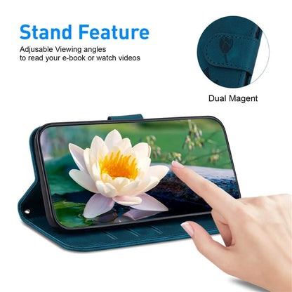 For Xiaomi Redmi Note 13 Pro 5G / Poco X6 5G Case Flip Protective Leather Phone Cover Lotus Imprinted