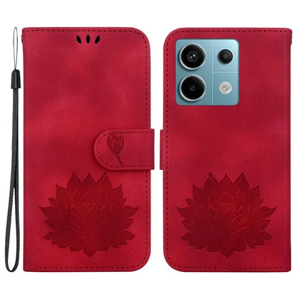 For Xiaomi Redmi Note 13 Pro 5G / Poco X6 5G Case Flip Protective Leather Phone Cover Lotus Imprinted