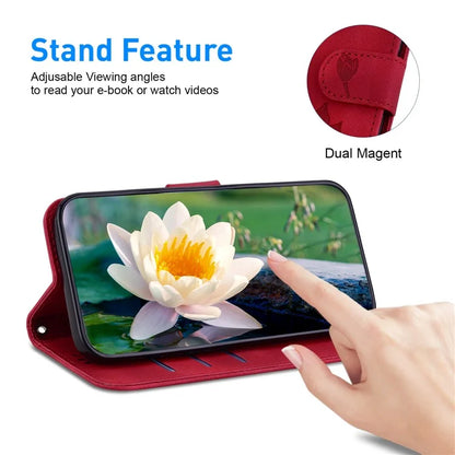For Xiaomi Redmi Note 13 Pro 5G / Poco X6 5G Case Flip Protective Leather Phone Cover Lotus Imprinted