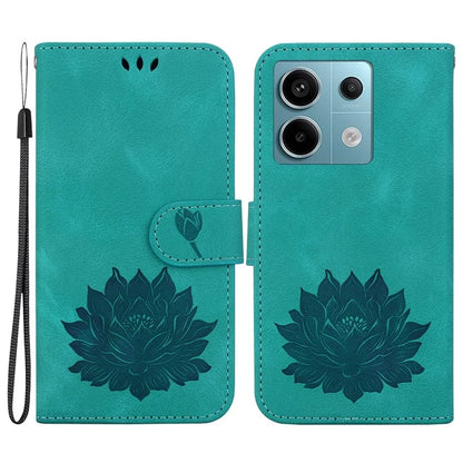 For Xiaomi Redmi Note 13 Pro 5G / Poco X6 5G Case Flip Protective Leather Phone Cover Lotus Imprinted