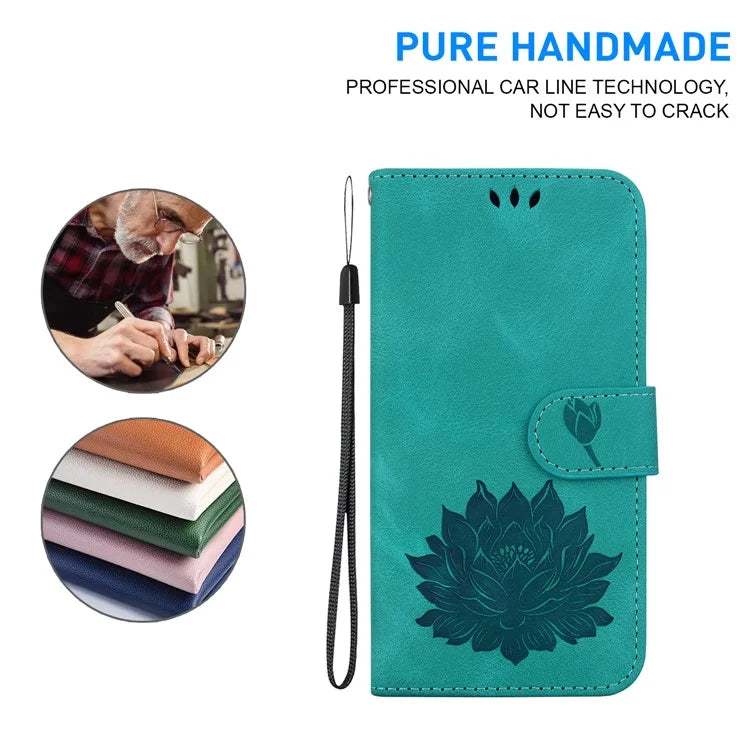 For Xiaomi Redmi Note 13 Pro 5G / Poco X6 5G Case Flip Protective Leather Phone Cover Lotus Imprinted