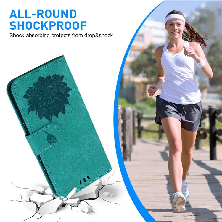 For Xiaomi Redmi Note 13 Pro 5G / Poco X6 5G Case Flip Protective Leather Phone Cover Lotus Imprinted