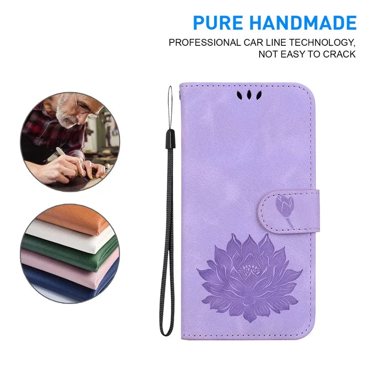 For Xiaomi Redmi Note 13 Pro 5G / Poco X6 5G Case Flip Protective Leather Phone Cover Lotus Imprinted