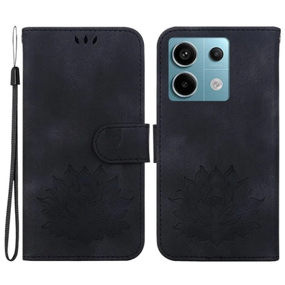 For Xiaomi Redmi Note 13 Pro 5G / Poco X6 5G Case Flip Protective Leather Phone Cover Lotus Imprinted