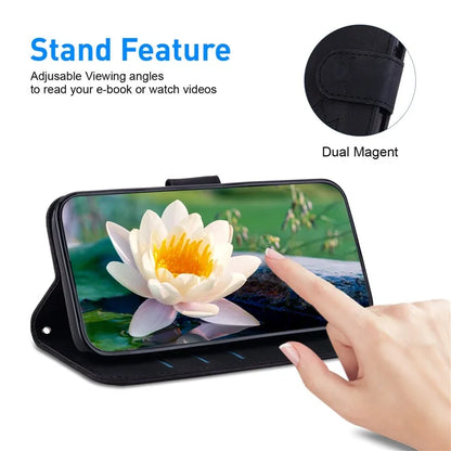 For Xiaomi Redmi Note 13 Pro 5G / Poco X6 5G Case Flip Protective Leather Phone Cover Lotus Imprinted