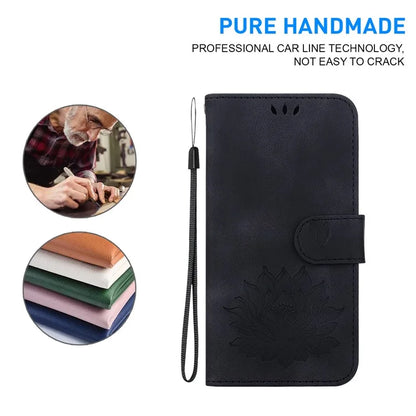 For Xiaomi Redmi Note 13 Pro 5G / Poco X6 5G Case Flip Protective Leather Phone Cover Lotus Imprinted