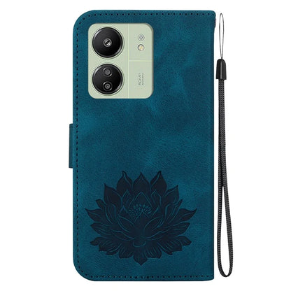 For Xiaomi Redmi 13C 4G / 5G / 13R 5G / Poco M6 5G / C65 4G Case Leather Lotus Stand Phone Cover