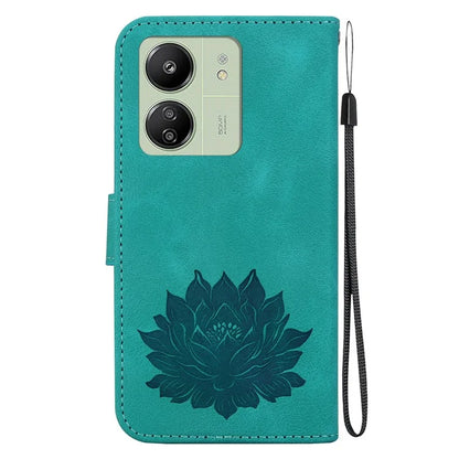 For Xiaomi Redmi 13C 4G / 5G / 13R 5G / Poco M6 5G / C65 4G Case Leather Lotus Stand Phone Cover