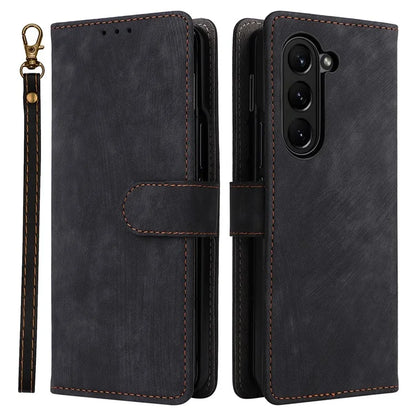 For Samsung Galaxy Z Fold6 5G Case RFID Blocking Leather Phone Cover Viewing Stand