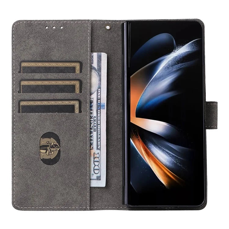 For Samsung Galaxy Z Fold6 5G Case RFID Blocking Leather Phone Cover Viewing Stand