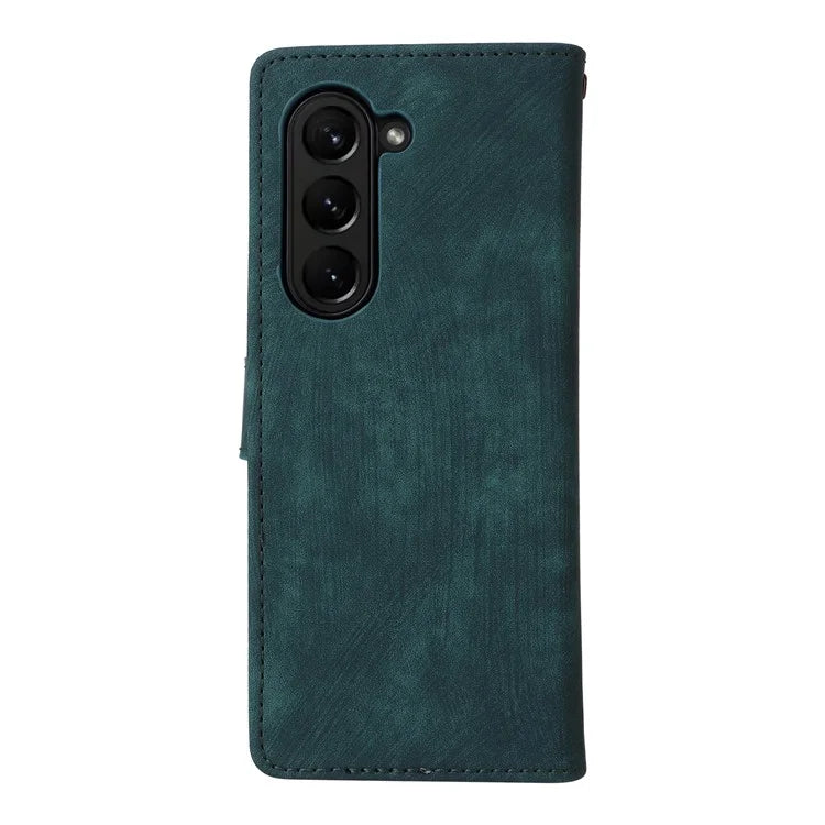 For Samsung Galaxy Z Fold6 5G Case RFID Blocking Leather Phone Cover Viewing Stand