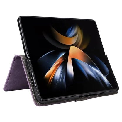 For Samsung Galaxy Z Fold6 5G Case RFID Blocking Leather Phone Cover Viewing Stand