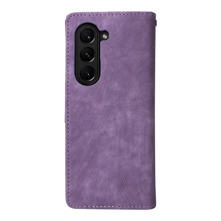 For Samsung Galaxy Z Fold6 5G Case RFID Blocking Leather Phone Cover Viewing Stand