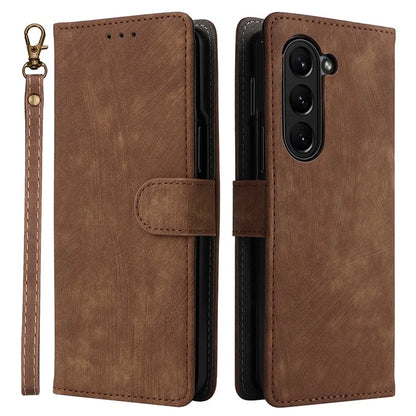 For Samsung Galaxy Z Fold6 5G Case RFID Blocking Leather Phone Cover Viewing Stand