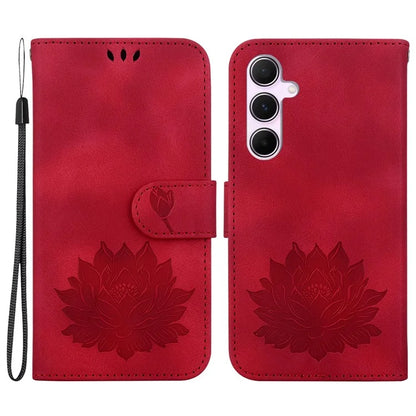 For Samsung Galaxy A55 5G Case Wallet Stand Lotus Pattern Leather Phone Cover