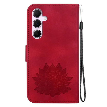For Samsung Galaxy A55 5G Case Wallet Stand Lotus Pattern Leather Phone Cover