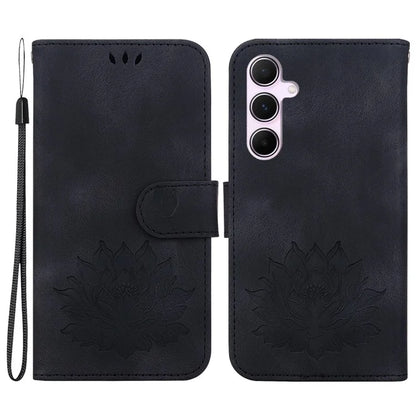 For Samsung Galaxy A55 5G Case Wallet Stand Lotus Pattern Leather Phone Cover