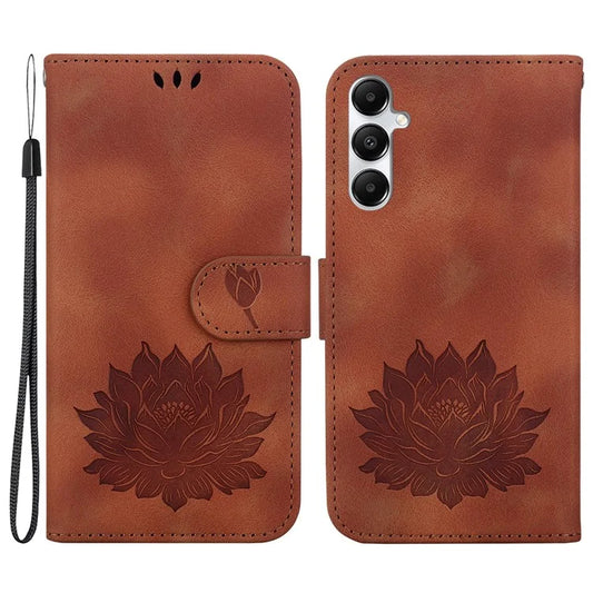 For Samsung Galaxy A05s 4G Case PU Leather Wallet Stand Lotus Phone Cover