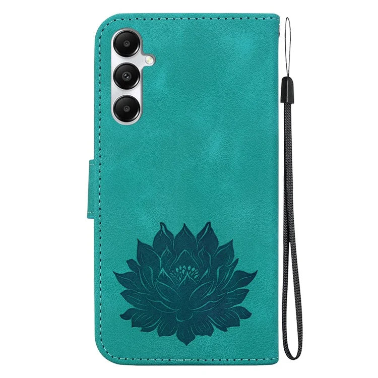 For Samsung Galaxy A05s 4G Case PU Leather Wallet Stand Lotus Phone Cover