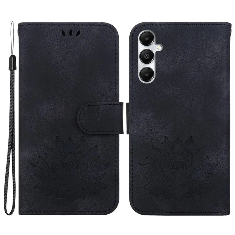 For Samsung Galaxy A05s 4G Case PU Leather Wallet Stand Lotus Phone Cover