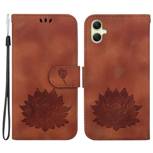 For Samsung Galaxy A05 4G Wallet Case Leather Flip Phone Cover Lotus Pattern