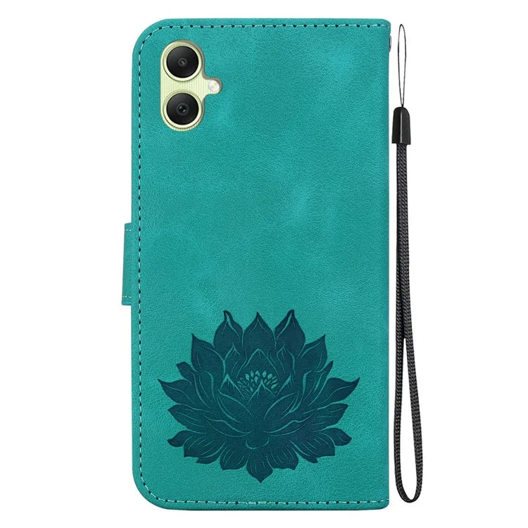 For Samsung Galaxy A05 4G Wallet Case Leather Flip Phone Cover Lotus Pattern