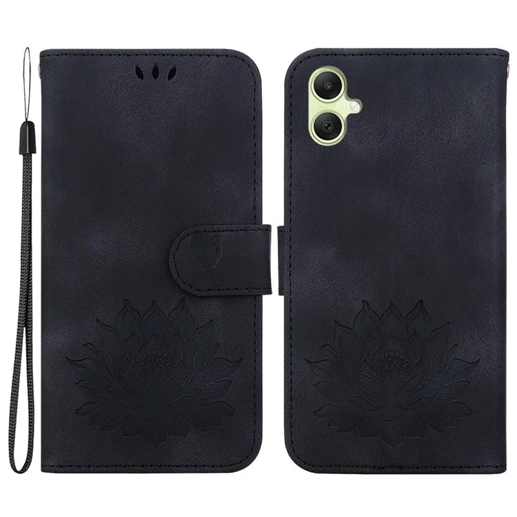 For Samsung Galaxy A05 4G Wallet Case Leather Flip Phone Cover Lotus Pattern