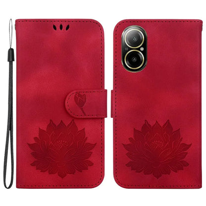 For Realme C67 4G Case Lotus Imprinted Leather Wallet Phone Cover