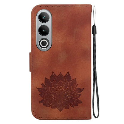 For OnePlus Nord CE4 5G Case with Hand Strap Lotus Pattern PU Leather Phone Cover
