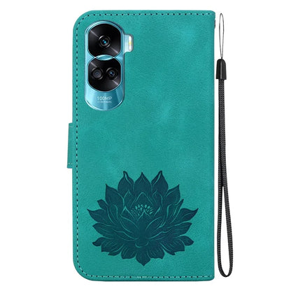 For Honor 90 Lite 5G Case Lotus Pattern Wallet Stand Leather Phone Cover