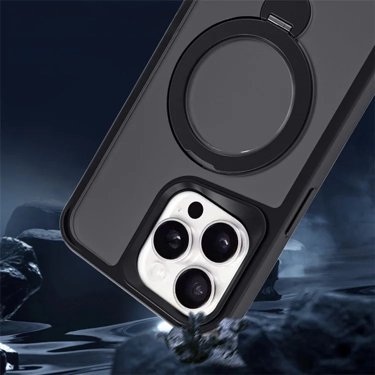 For iPhone 14 Pro Case Compatible with MagSafe Ring Kickstand PC+TPU Phone Cover