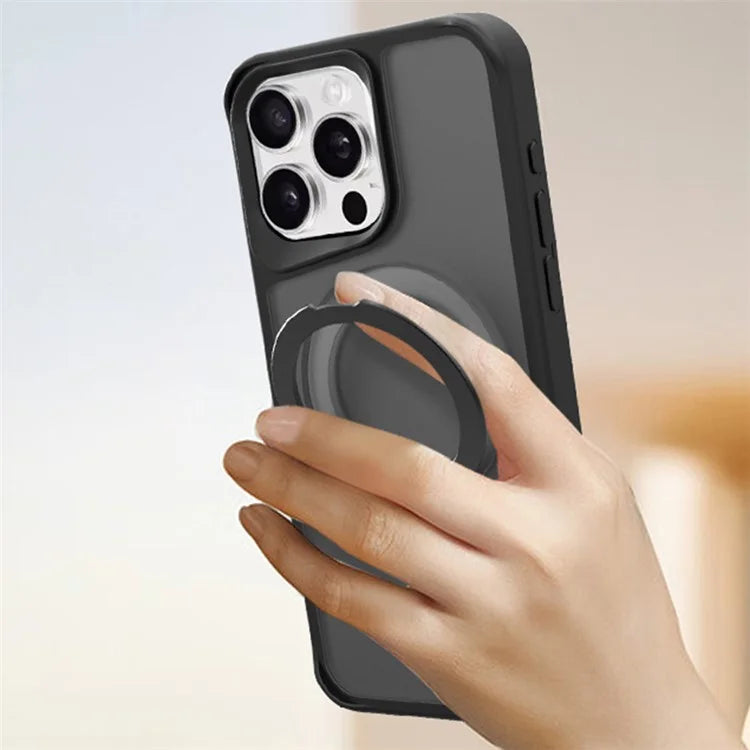 For iPhone 14 Pro Case Compatible with MagSafe Ring Kickstand PC+TPU Phone Cover
