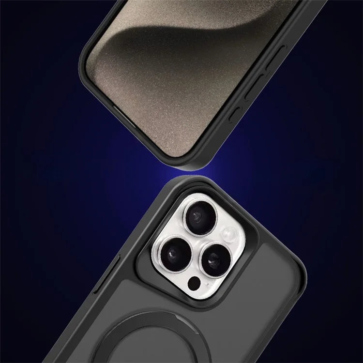 For iPhone 13 Pro Max Case Ring Kickstand PC+TPU Phone Cover Compatible with MagSafe