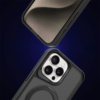 For iPhone 13 Pro Max Case Ring Kickstand PC+TPU Phone Cover Compatible with MagSafe