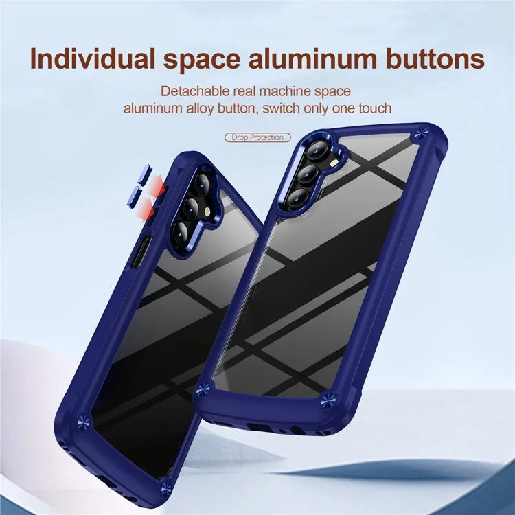 For Samsung Galaxy A55 5G Case TPU Frame Clear PC Back Phone Cover