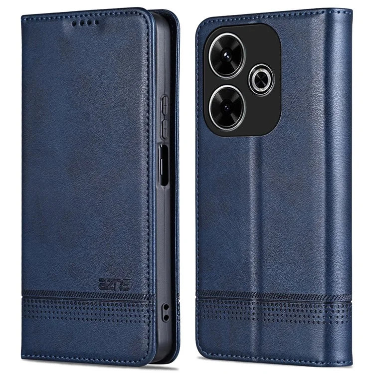AZNS For Xiaomi Redmi 13 4G / Redmi Note 13R 5G Leather Phone Case Magnetic Auto Closing