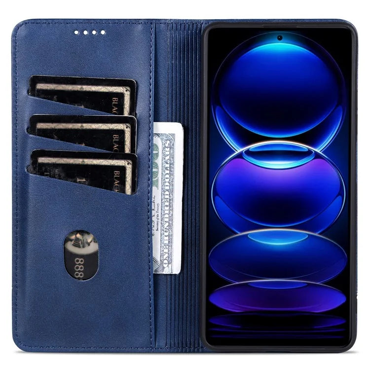 AZNS For Xiaomi Redmi 13 4G / Redmi Note 13R 5G Leather Phone Case Magnetic Auto Closing