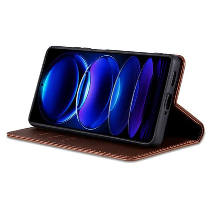 AZNS For Xiaomi Redmi 13 4G / Redmi Note 13R 5G Leather Phone Case Magnetic Auto Closing