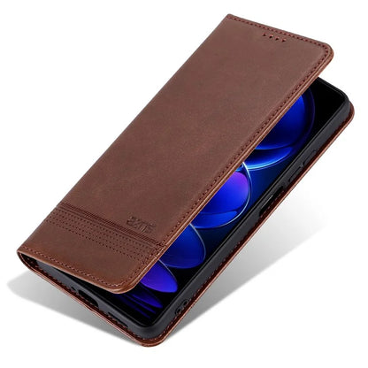AZNS For Xiaomi Redmi 13 4G / Redmi Note 13R 5G Leather Phone Case Magnetic Auto Closing