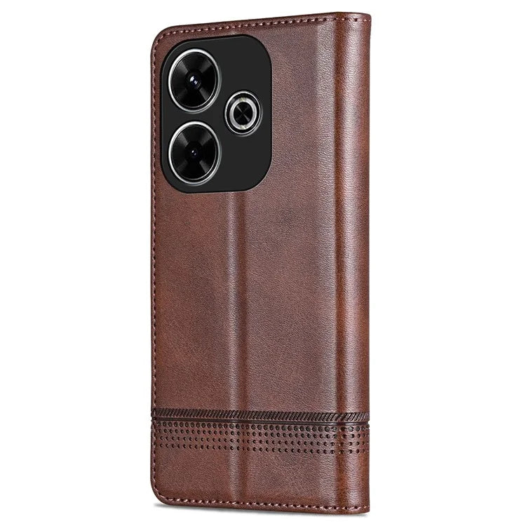 AZNS For Xiaomi Redmi 13 4G / Redmi Note 13R 5G Leather Phone Case Magnetic Auto Closing