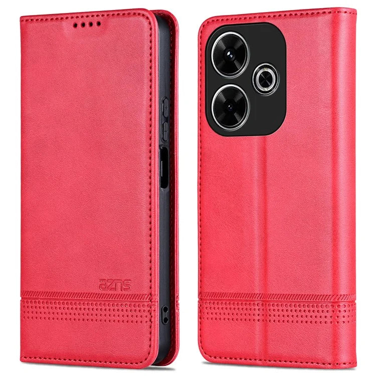 AZNS For Xiaomi Redmi 13 4G / Redmi Note 13R 5G Leather Phone Case Magnetic Auto Closing