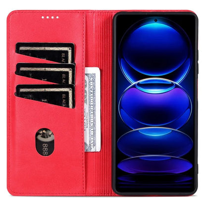AZNS For Xiaomi Redmi 13 4G / Redmi Note 13R 5G Leather Phone Case Magnetic Auto Closing